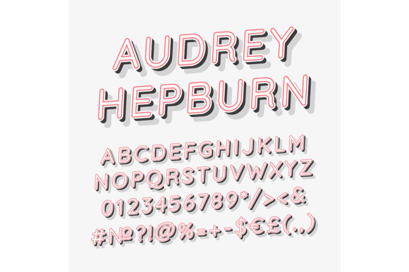 Audrey Hepburn Vintage Vector Alphabet: A Timeless Design Resource for Modern Creatives