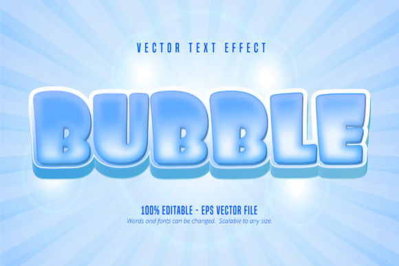 Bubble Text, Cartoon Style Text Effect for Design