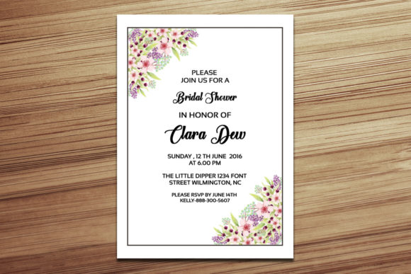 Floral Wedding Bridal Shower Invitation