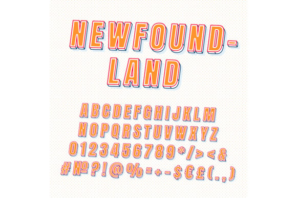 Newfoundland Vintage 3d Vector Alphabet